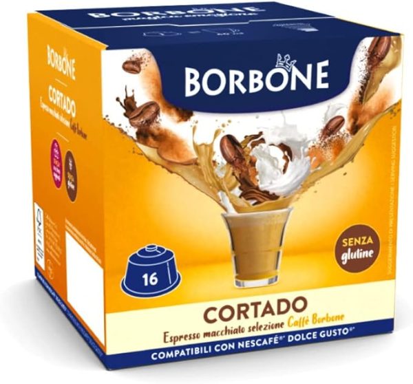 Borbone Cortado 4 x 16 Capsule compatibili Nescafé® Dolce Gusto®