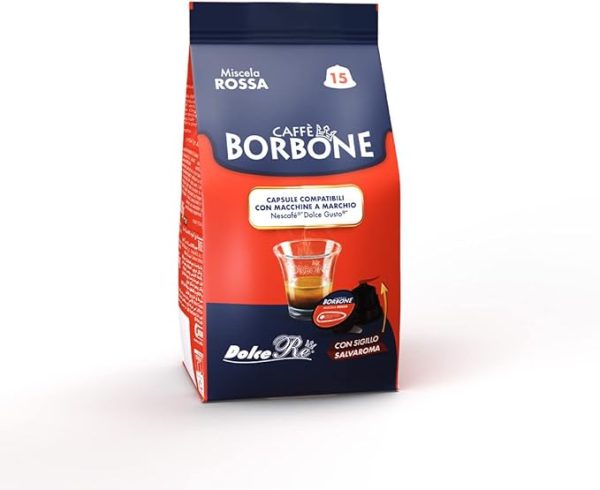 Borbone DolceRe Rossa 6 x 15 Capsule compatibili Nescafé® Dolce Gusto®