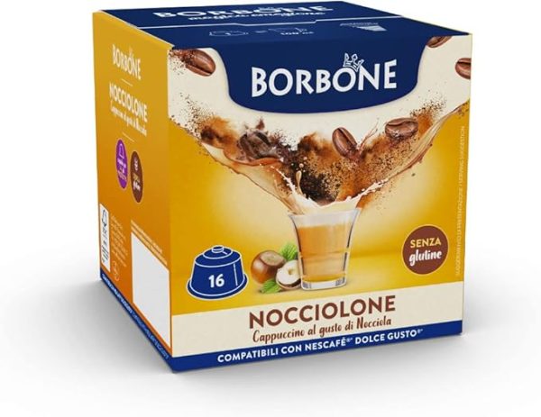 Borbone Nocciolone 4 x 16 Capsule compatibili Nescafé® Dolce Gusto®