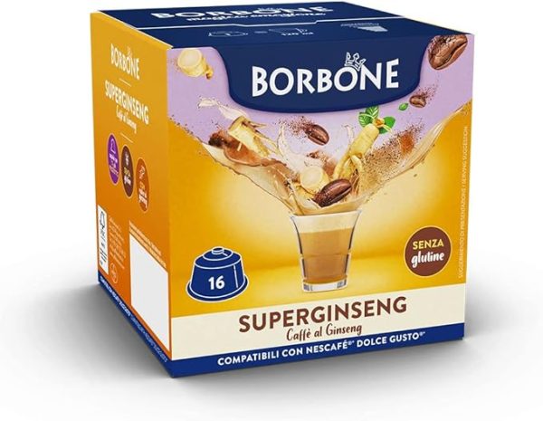 Borbone SuperGinseng 4 x 16 Capsule compatibili Nescafé® Dolce Gusto®