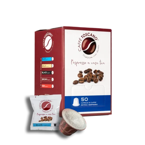 Caffè Toscano Blu Decaffeinato 50 Capsule Compatibili Nespresso®