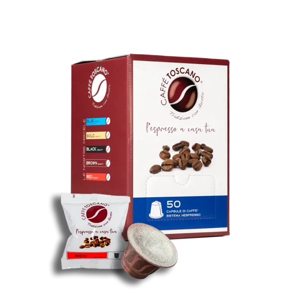 Caffè Toscano Red 50 Capsule Compatibili Nespresso®