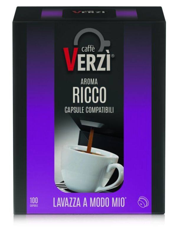 Verzì Aroma Ricco 100 Capsule Compatibili Lavazza® A Modo Mio®